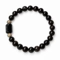 Black Obsidian Gemstone Stretch Bracelet - 8mm