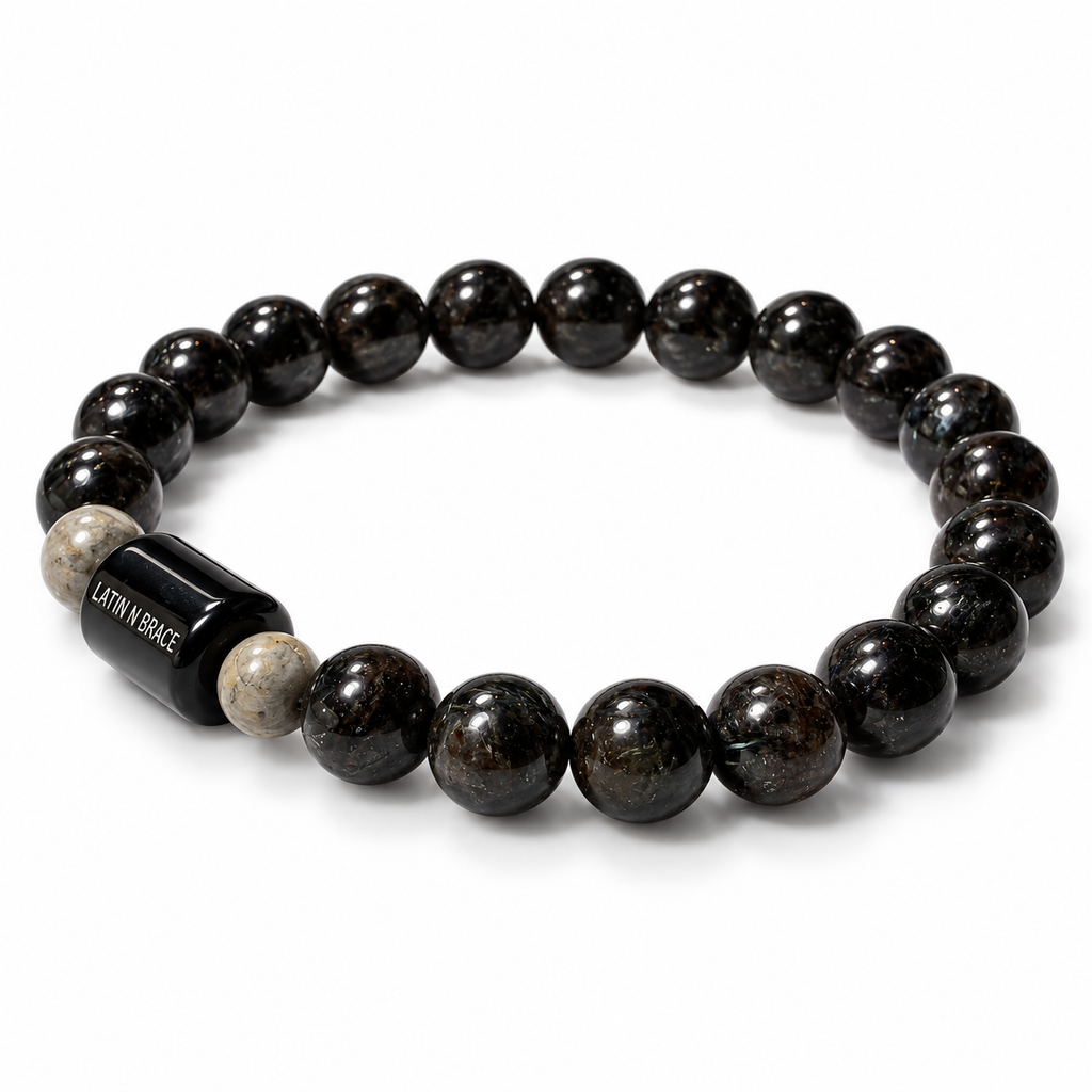Black Obsidian Gemstone Stretch Bracelet - 8mm