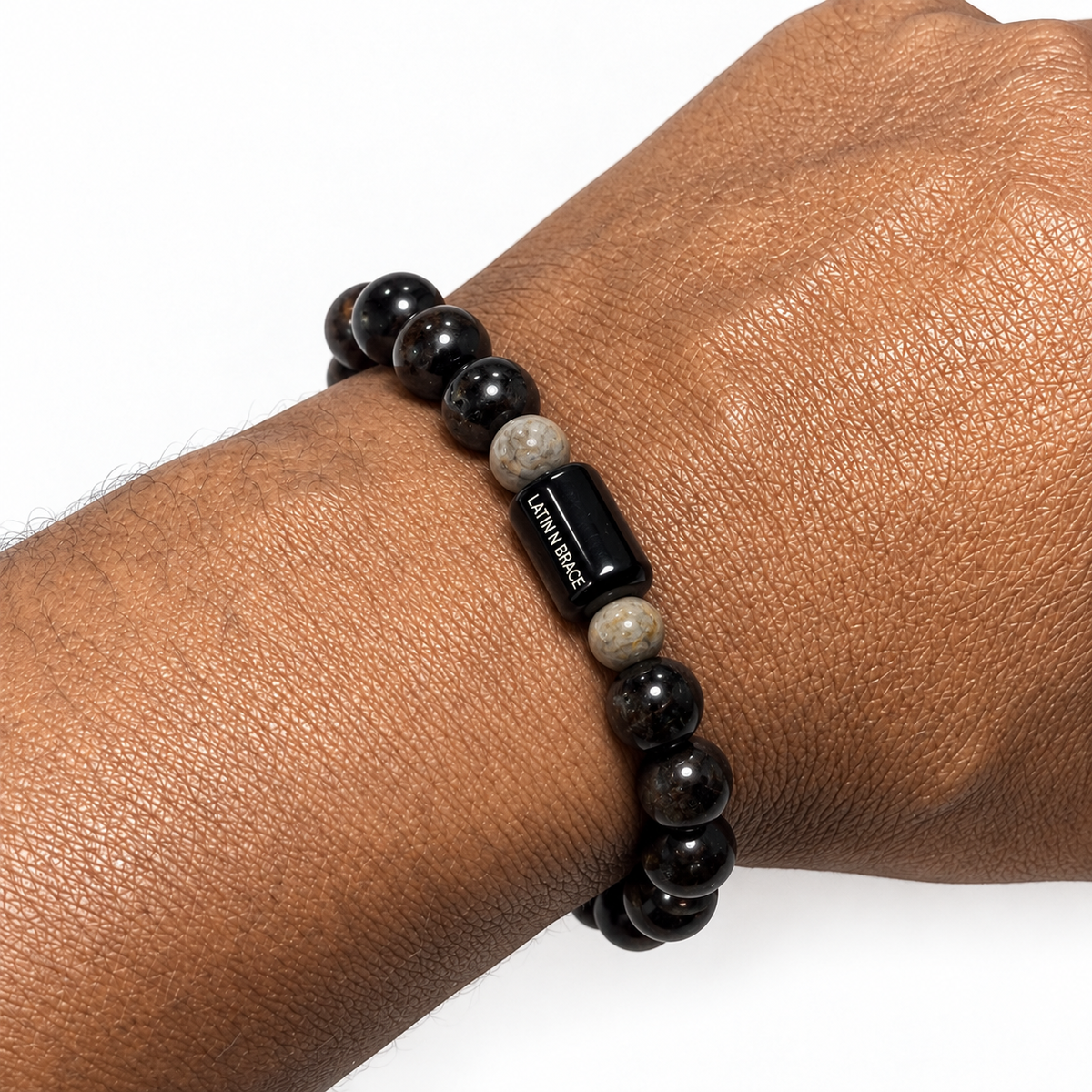 Black Obsidian Gemstone Stretch Bracelet - 8mm