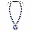 Handcrafted Baseball Fan-Inspired Pendant Necklace – 30 inch