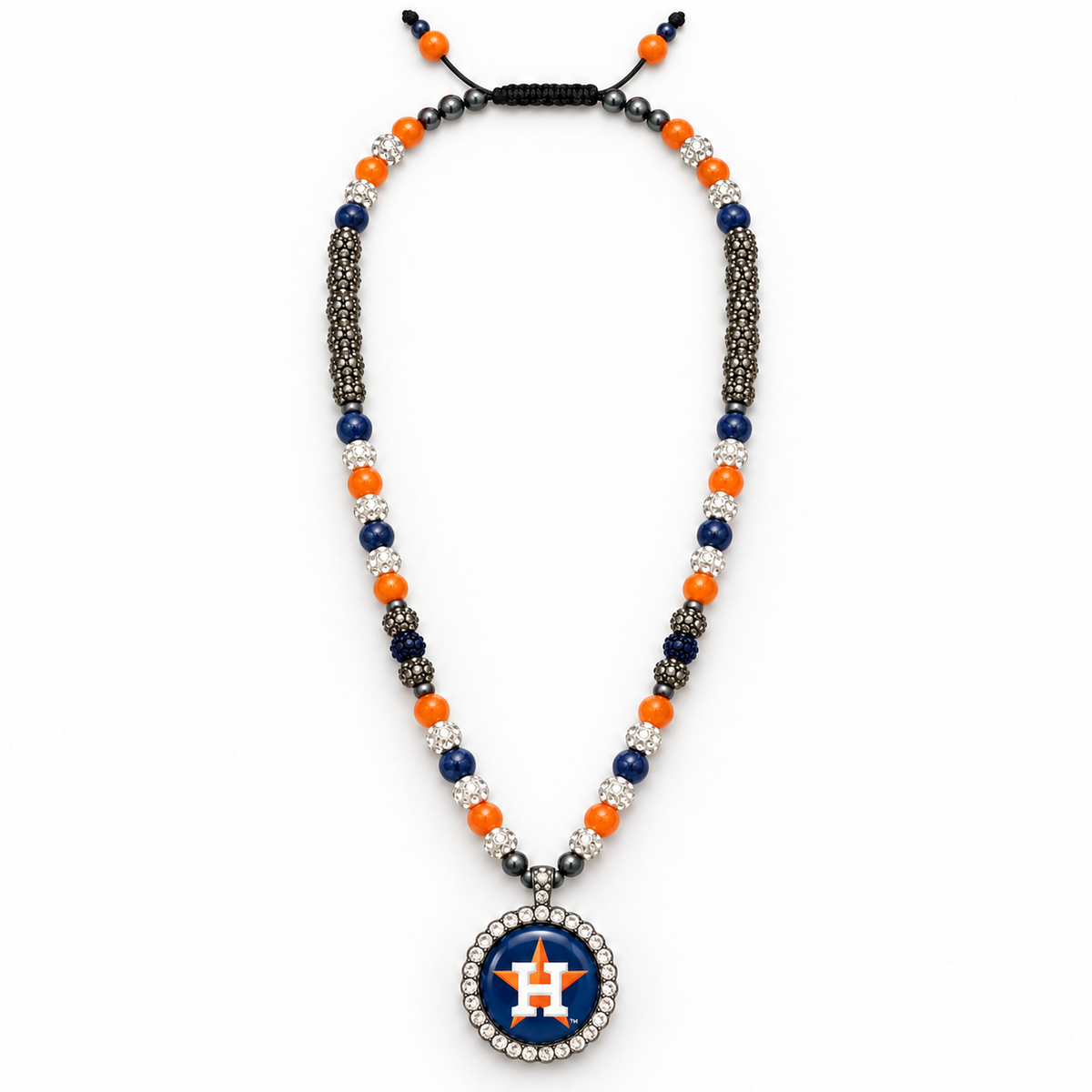 Handcrafted Baseball Fan-Inspired Pendant Necklace – 30 inch
