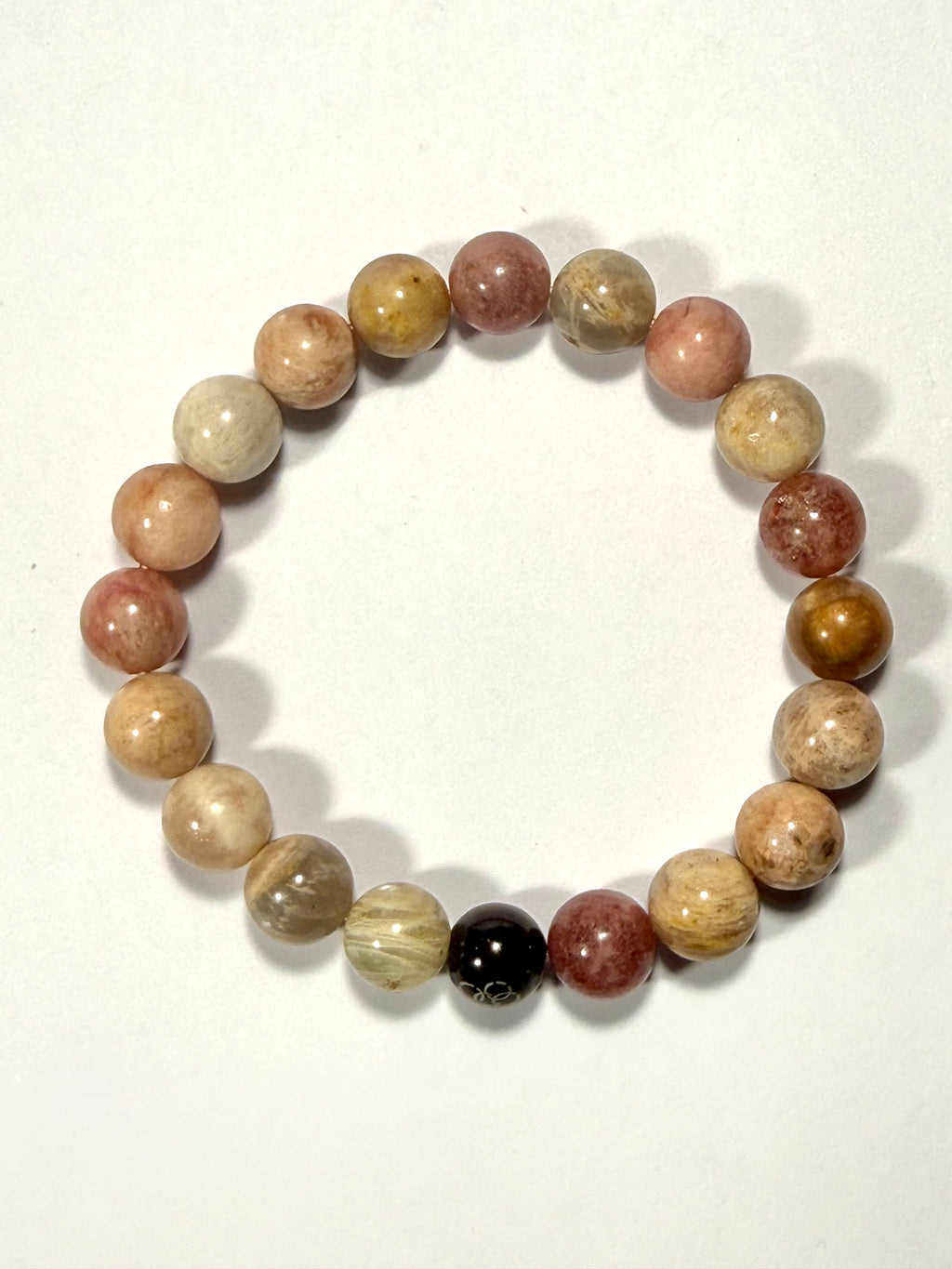 Sunstone Gemstone stretch Bracelet - 10mm