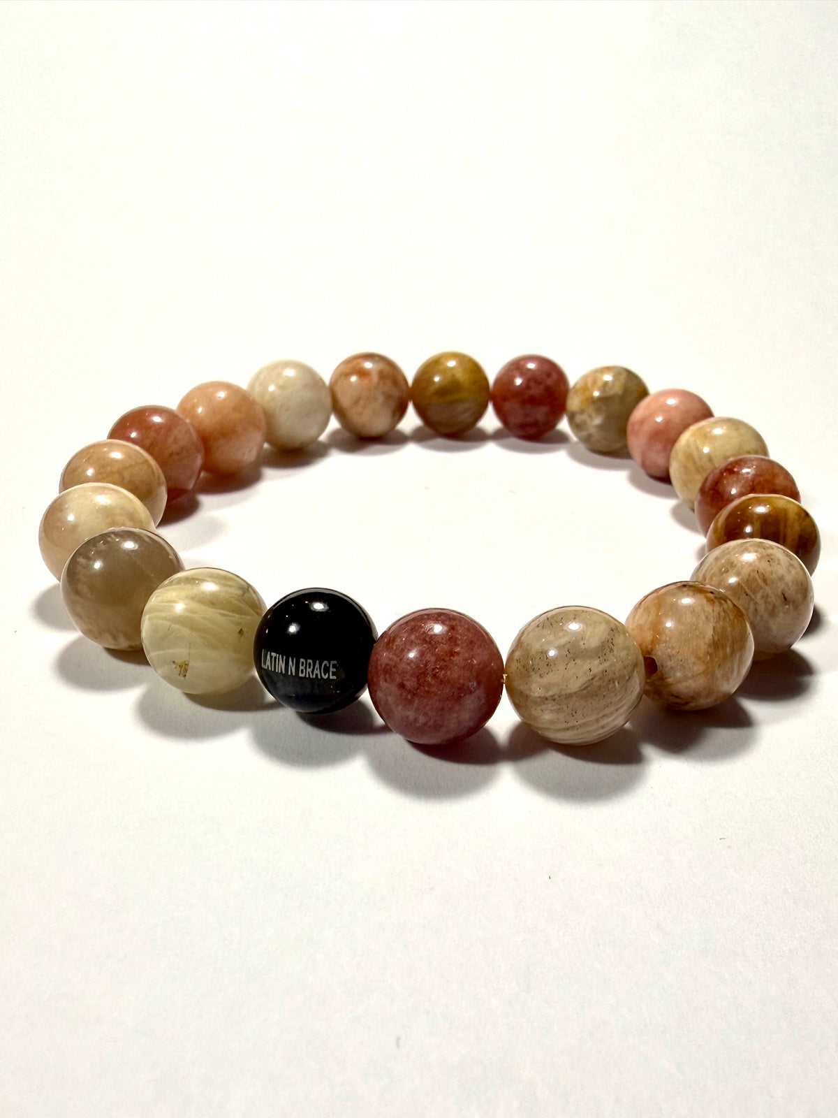 Sunstone Gemstone stretch Bracelet - 10mm