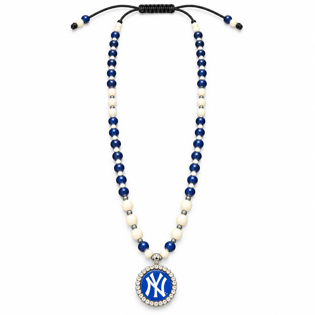 Handcrafted Baseball Fan-Inspired Pendant Necklace – 30 inch