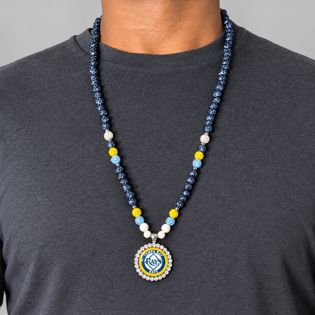 Handcrafted Baseball Fan-Inspired Pendant Necklace – 30 inch