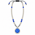 Handcrafted Rhinestone Football Fan-Inspired Pendant Necklace – 26inches