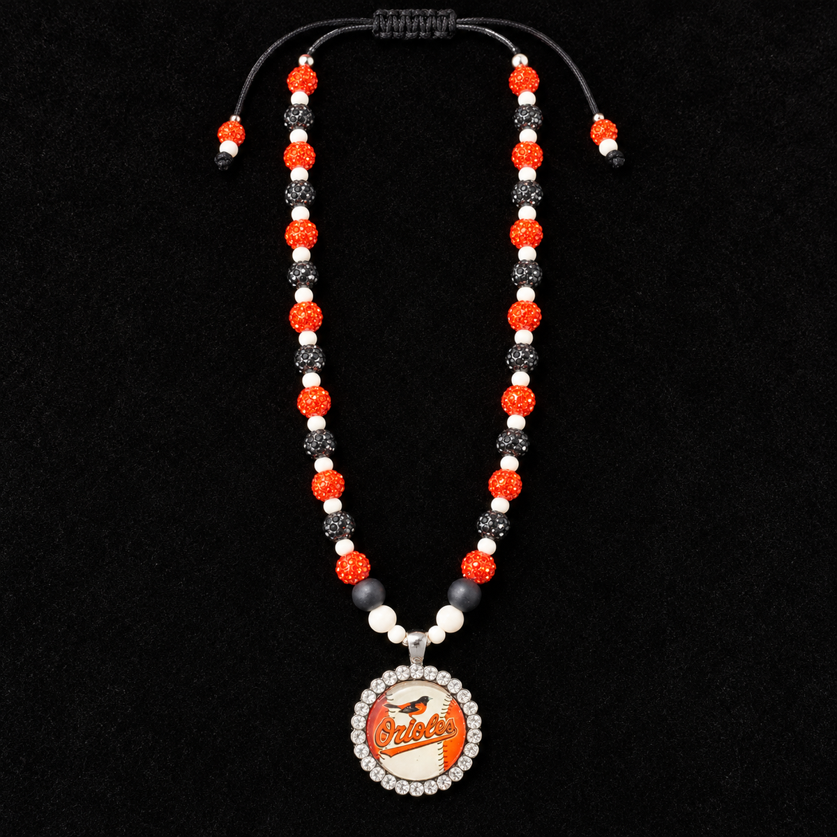 Handcrafted Baseball Fan-Inspired Pendant Necklace – 30 inch